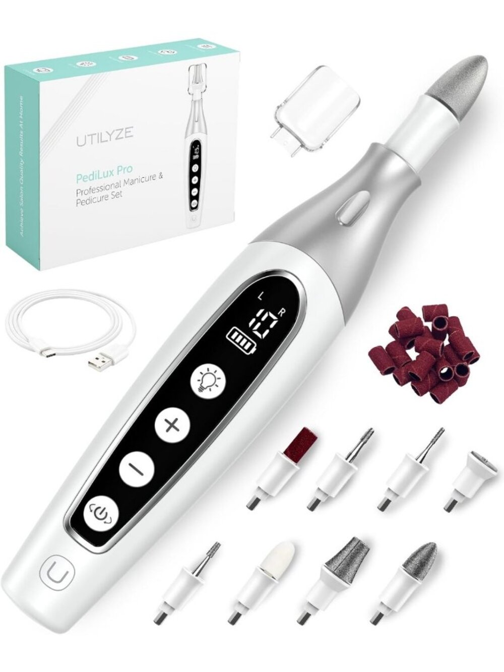 Cordless Electric Nail File & Pedicure Kit - Professional Manicure Tools